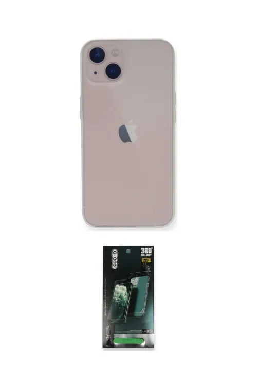 ieg™ iPhone 14 Plus Kılıf Yadigar Yansıma Serisi - Siyah 360 Mat Full Body Arka Koruyucu