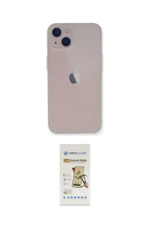 ieg™ iPhone 14 Plus Kılıf Yadigar Yansıma Serisi - Siyah Mat Seramik Nano Ekran Koruyucu