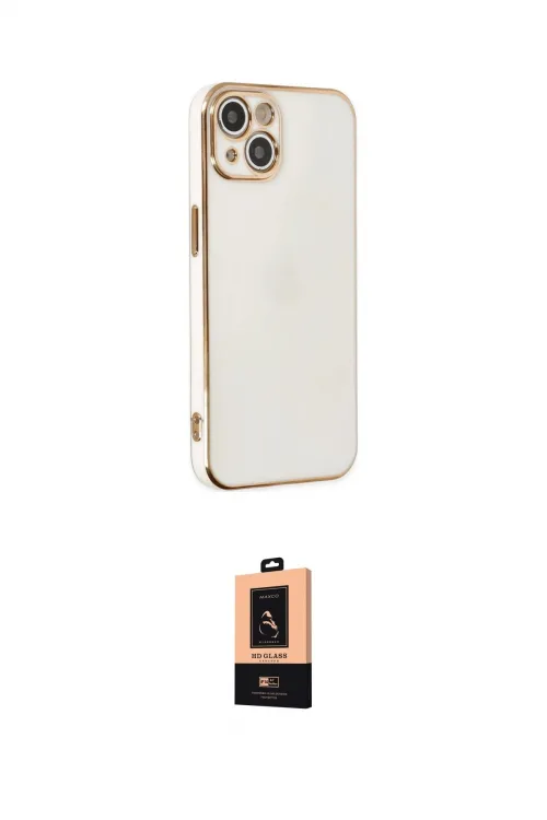 ieg™ iPhone 14 Plus Kılıf Yankı Serisi - Şeffaf Maxco Cam Ekran Koruyucu