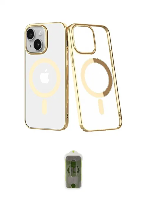 ieg™ iPhone 14 Plus Kılıf Yörünge Minimal - Siyah Joko Magic 5D Hayalet Cam