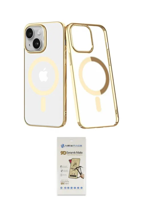 ieg™ iPhone 14 Plus Kılıf Yörünge Minimal - Siyah Mat Seramik Nano Ekran Koruyucu