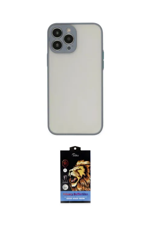 ieg™ iPhone 14 Pro Kılıf Ahenk Çizgi Serisi - Siyah Buffer Hayalet Cam Ekran Koruyucu