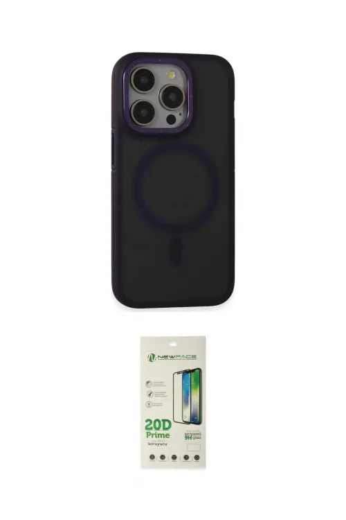 ieg™ iPhone 14 Pro Kılıf Ahenk Form Serisi - Siyah 20D Premium Cam Ekran Koruyucu