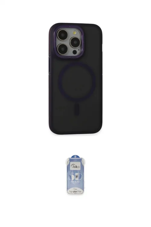 ieg™ iPhone 14 Pro Kılıf Ahenk Form Serisi - Siyah Joko Magic 5D Cam