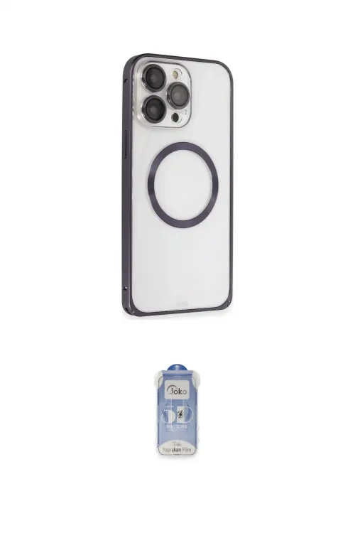 ieg™ iPhone 14 Pro Kılıf Ahenk Işık Serisi - Siyah Joko Magic 5D Cam