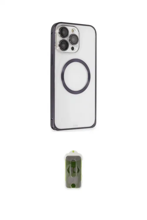 ieg™ iPhone 14 Pro Kılıf Ahenk Işık Serisi - Siyah Joko Magic 5D Hayalet Cam