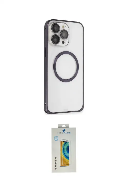 ieg™ iPhone 14 Pro Kılıf Ahenk Işık Serisi - Siyah Polymer Nano Ekran Koruyucu