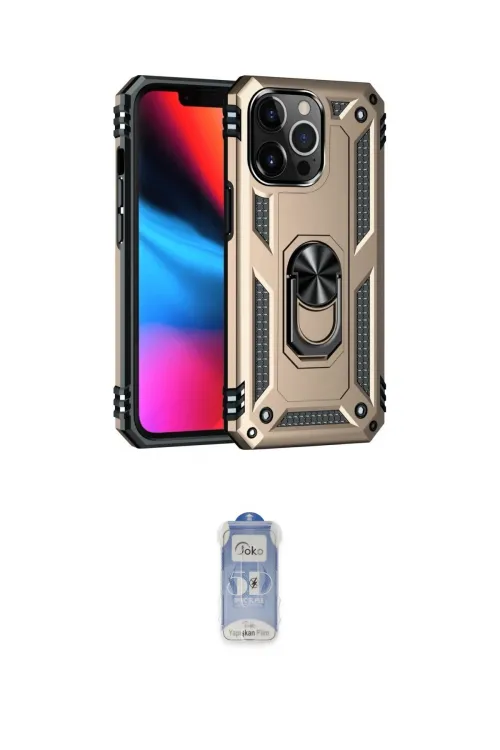 ieg™ iPhone 14 Pro Kılıf Ahenk Klasik Koleksiyonu - Siyah Joko Magic 5D Cam