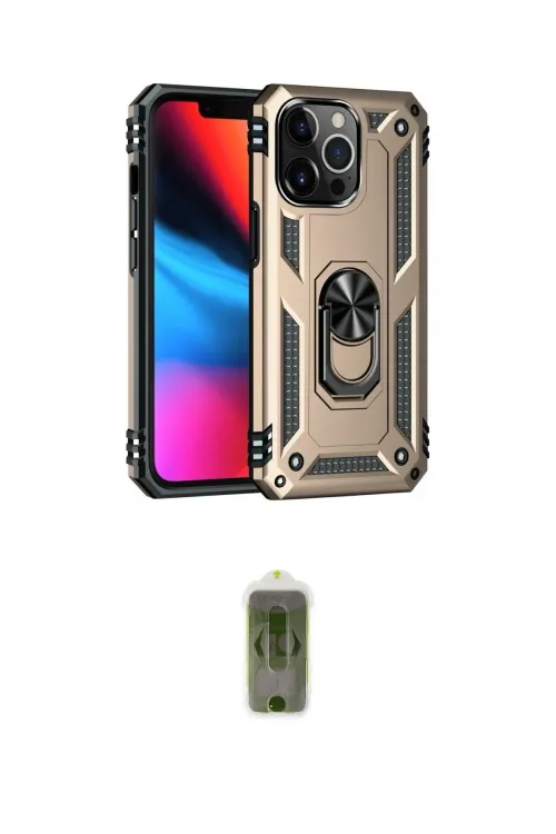 ieg™ iPhone 14 Pro Kılıf Ahenk Klasik Koleksiyonu - Siyah Joko Magic 5D Hayalet Cam