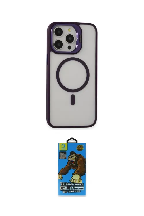 ieg™ iPhone 14 Pro Kılıf Ahenk Klasik Özel Seri - Siyah 18D Cam Ekran Koruyucu