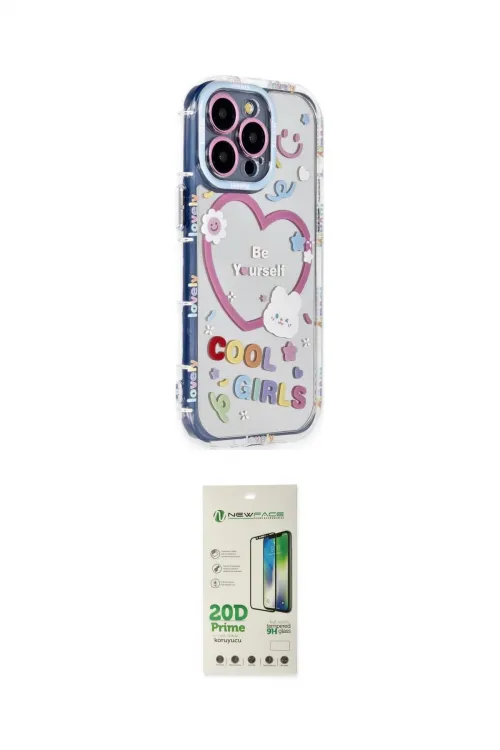 ieg™ iPhone 14 Pro Kılıf Ahenk Modern Serisi - Siyah 20D Premium Cam Ekran Koruyucu