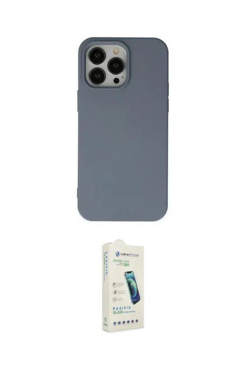 ieg™ iPhone 14 Pro Kılıf Ahenk Serisi - Şeffaf Pasifik Cam Ekran Koruyucu