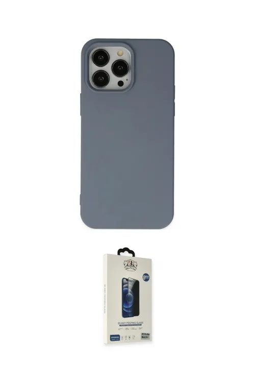 ieg™ iPhone 14 Pro Kılıf Ahenk Serisi - Siyah Bilvis Hayalet Cam Ekran Koruyucu