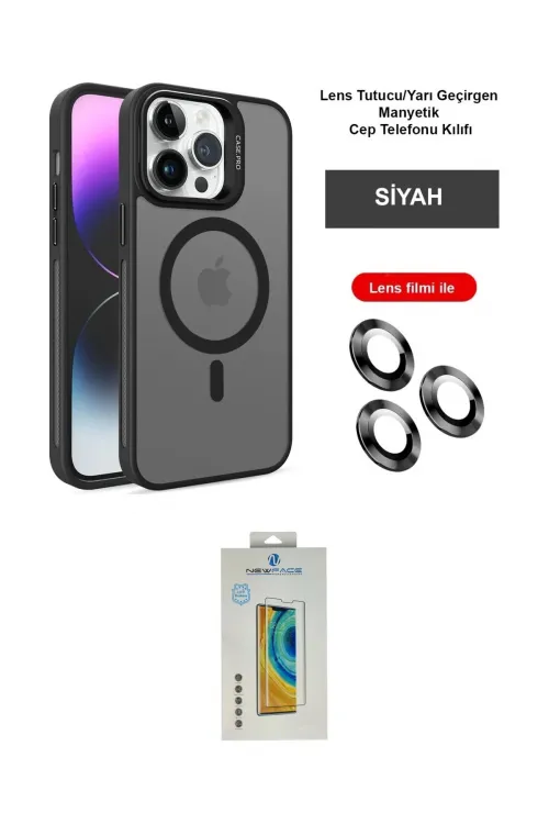 ieg™ iPhone 14 Pro Kılıf Akış Form - Siyah Polymer Nano Ekran Koruyucu