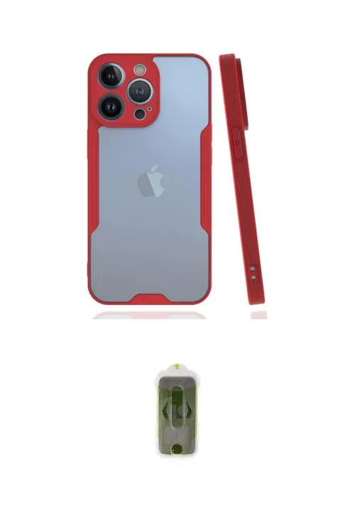 ieg™ iPhone 14 Pro Kılıf Atlas Asil Serisi - Siyah Joko Magic 5D Hayalet Cam