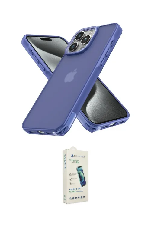 ieg™ iPhone 14 Pro Kılıf Atlas Form - Şeffaf Pasifik Cam Ekran Koruyucu