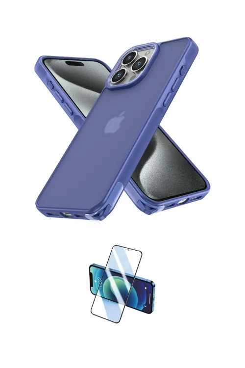 ieg™ iPhone 14 Pro Kılıf Atlas Form - Siyah 3D Antistatik Cam Ekran Koruyucu