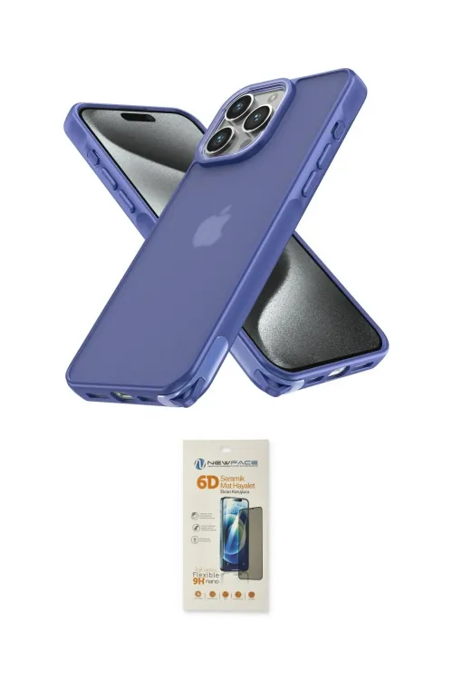 ieg™ iPhone 14 Pro Kılıf Atlas Form - Siyah 6D Mat Seramik Hayalet Nano Ekran Koruyucu