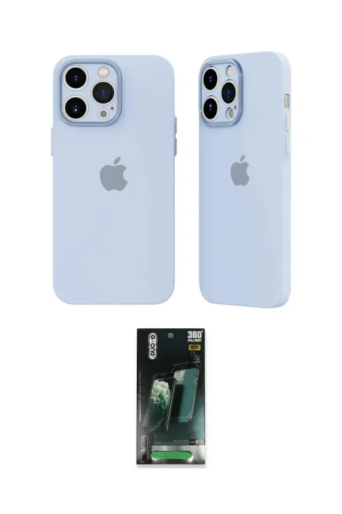 ieg™ iPhone 14 Pro Kılıf Atlas Minimal Prime - Siyah 360 Mat Full Body Arka Koruyucu