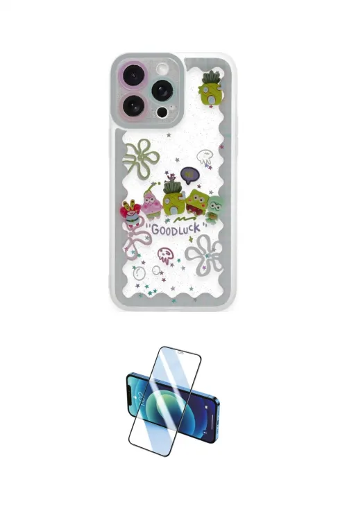 ieg™ iPhone 14 Pro Kılıf Çekirdek Asil - Siyah 3D Antistatik Cam Ekran Koruyucu