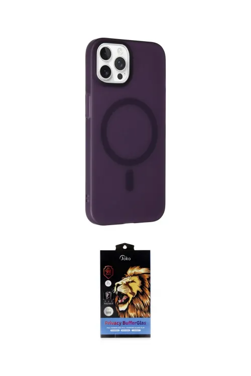 ieg™ iPhone 14 Pro Kılıf Çekirdek Modern Prime - Siyah Buffer Hayalet Cam Ekran Koruyucu