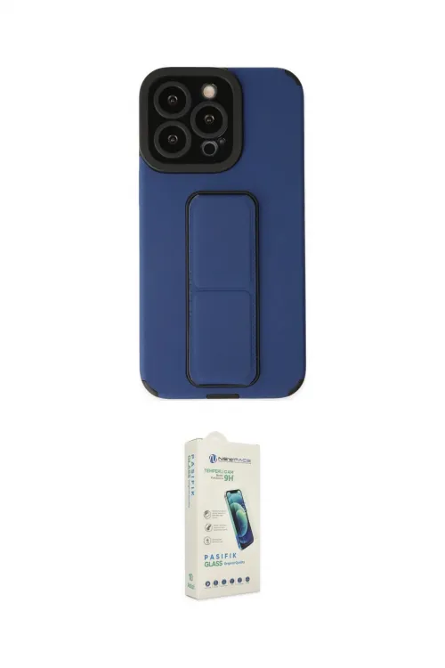 ieg™ iPhone 14 Pro Kılıf Çekirdek Yansıma - Şeffaf Pasifik Cam Ekran Koruyucu
