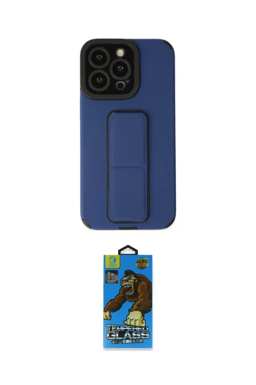 ieg™ iPhone 14 Pro Kılıf Çekirdek Yansıma - Siyah 18D Cam Ekran Koruyucu