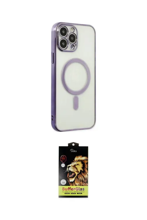 ieg™ iPhone 14 Pro Kılıf Doruk Minimal - Siyah Buffer Cam Ekran Koruyucu