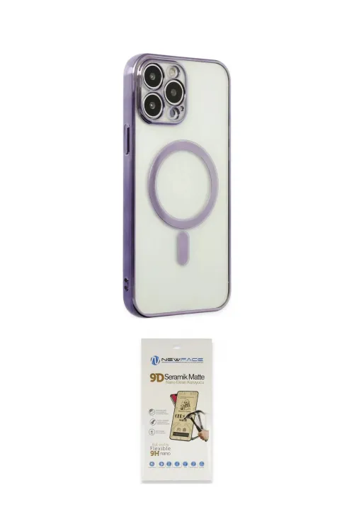 ieg™ iPhone 14 Pro Kılıf Doruk Minimal - Siyah Mat Seramik Nano Ekran Koruyucu
