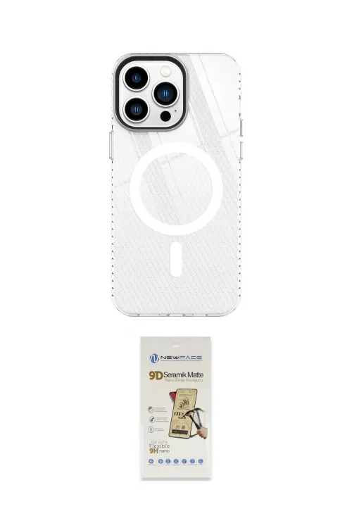 ieg™ iPhone 14 Pro Kılıf Doruk Prime - Siyah Mat Seramik Nano Ekran Koruyucu