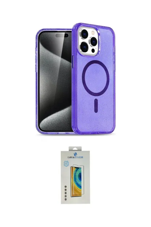 ieg™ iPhone 14 Pro Kılıf Eksen Doku Koleksiyonu - Siyah Polymer Nano Ekran Koruyucu