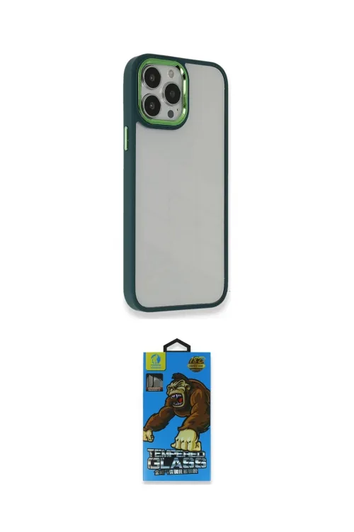 ieg™ iPhone 14 Pro Kılıf Eksen Doku Prime - Siyah 18D Cam Ekran Koruyucu