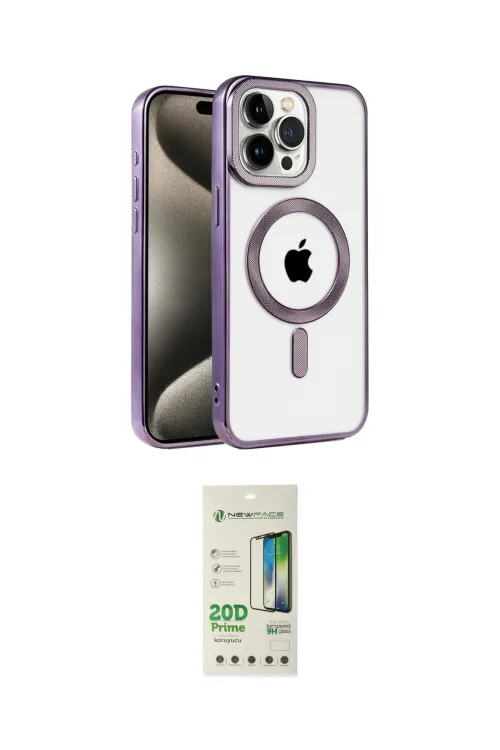 ieg™ iPhone 14 Pro Kılıf Eksen Form Koleksiyonu - Siyah 20D Premium Cam Ekran Koruyucu