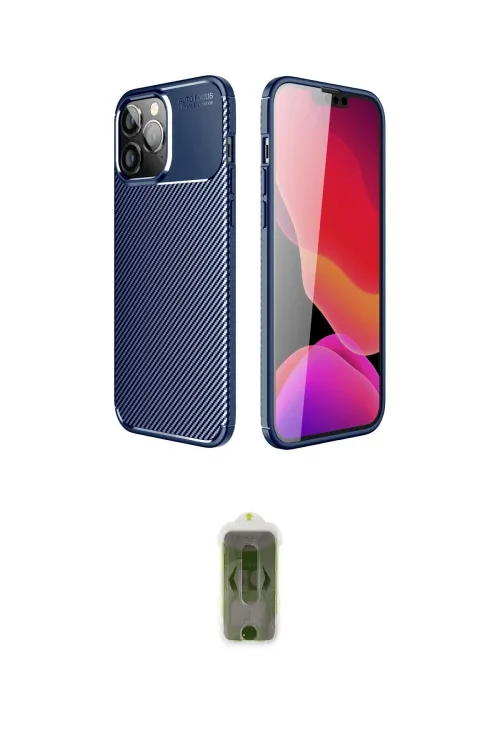 ieg™ iPhone 14 Pro Kılıf Eksen Form Prime - Siyah Joko Magic 5D Hayalet Cam