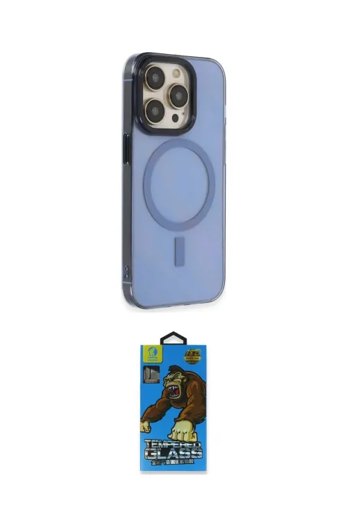 ieg™ iPhone 14 Pro Kılıf Eksen Işık Prime - Siyah 18D Cam Ekran Koruyucu
