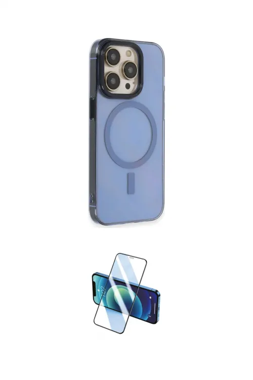ieg™ iPhone 14 Pro Kılıf Eksen Işık Prime - Siyah 3D Antistatik Cam Ekran Koruyucu