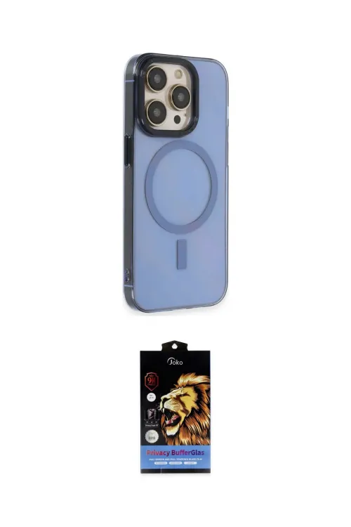 ieg™ iPhone 14 Pro Kılıf Eksen Işık Prime - Siyah Buffer Hayalet Cam Ekran Koruyucu