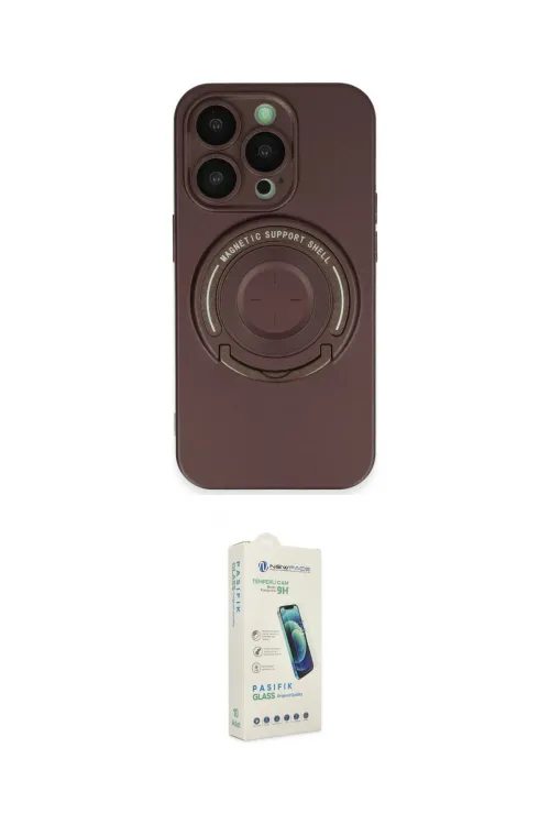 ieg™ iPhone 14 Pro Kılıf Eksen Klasik Prime - Şeffaf Pasifik Cam Ekran Koruyucu