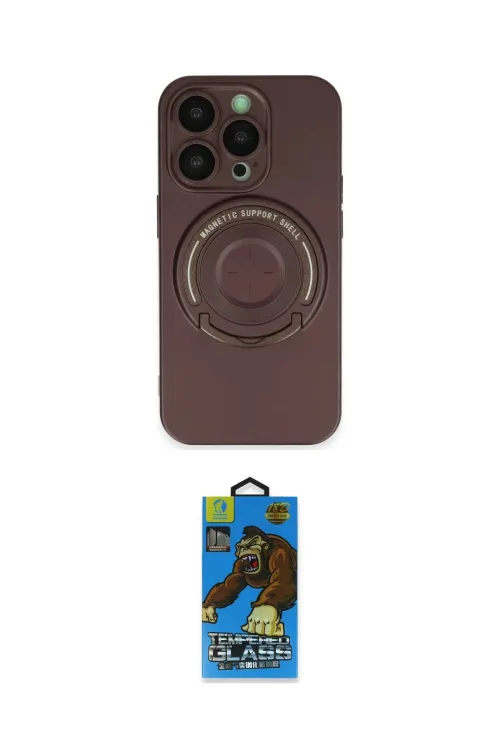 ieg™ iPhone 14 Pro Kılıf Eksen Klasik Prime - Siyah 18D Cam Ekran Koruyucu