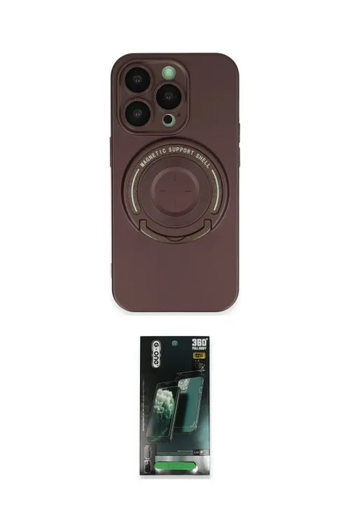 ieg™ iPhone 14 Pro Kılıf Eksen Klasik Prime - Siyah 360 Mat Full Body Arka Koruyucu
