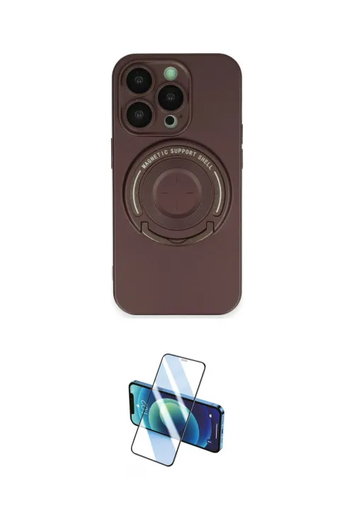 ieg™ iPhone 14 Pro Kılıf Eksen Klasik Prime - Siyah 3D Antistatik Cam Ekran Koruyucu