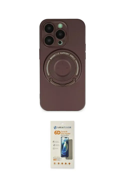 ieg™ iPhone 14 Pro Kılıf Eksen Klasik Prime - Siyah 6D Mat Seramik Hayalet Nano Ekran Koruyucu