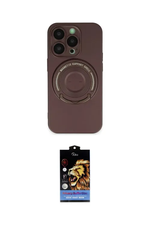 ieg™ iPhone 14 Pro Kılıf Eksen Klasik Prime - Siyah Buffer Hayalet Cam Ekran Koruyucu