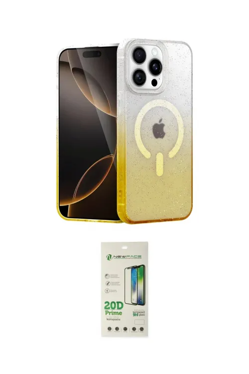 ieg™ iPhone 14 Pro Kılıf Eksen Minimal Özel Seri - Siyah 20D Premium Cam Ekran Koruyucu