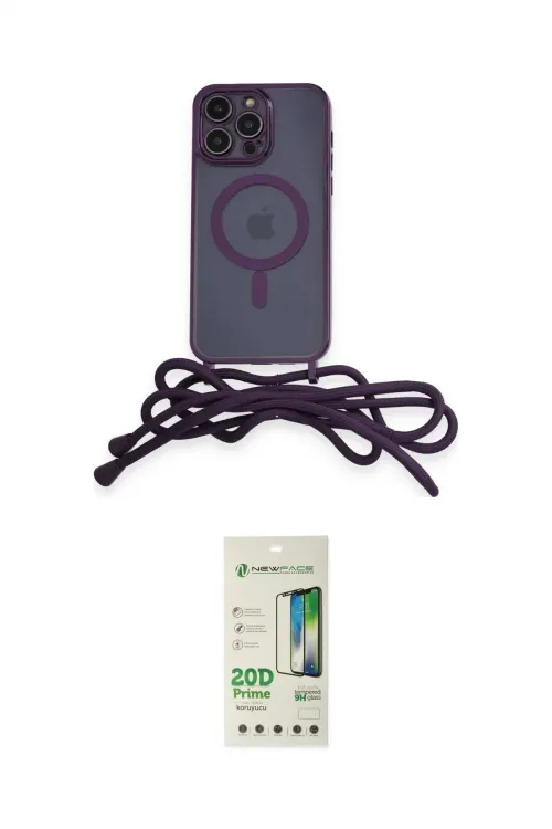 ieg™ iPhone 14 Pro Kılıf Eksen Özel Seri - Siyah 20D Premium Cam Ekran Koruyucu