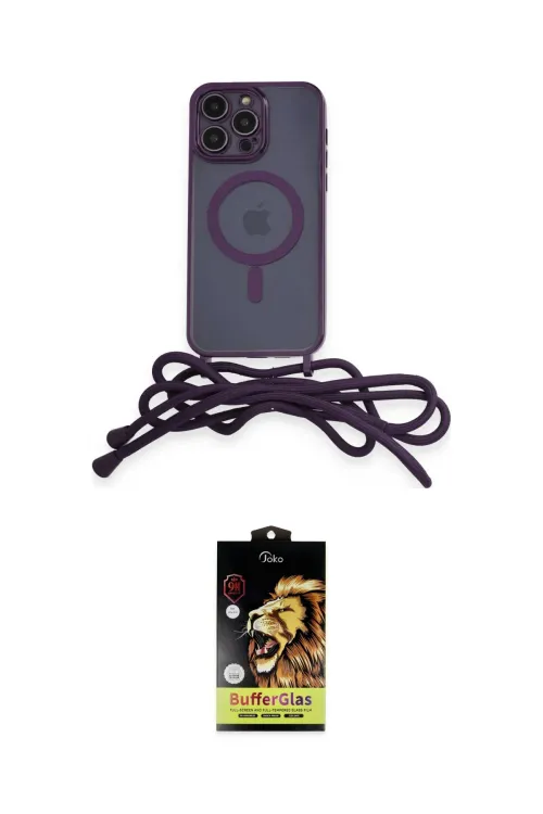 ieg™ iPhone 14 Pro Kılıf Eksen Özel Seri - Siyah Buffer Cam Ekran Koruyucu