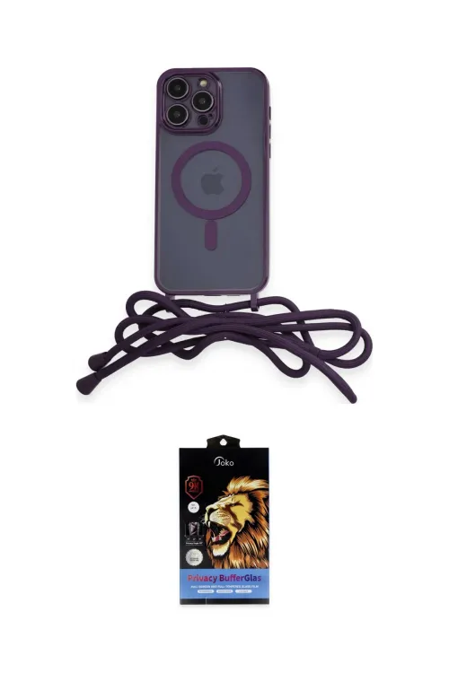 ieg™ iPhone 14 Pro Kılıf Eksen Özel Seri - Siyah Buffer Hayalet Cam Ekran Koruyucu