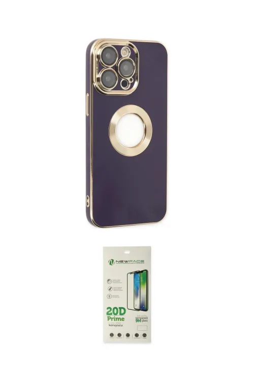 ieg™ iPhone 14 Pro Kılıf İz Form Serisi - Siyah 20D Premium Cam Ekran Koruyucu