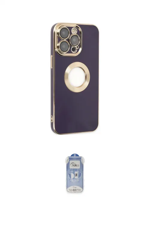 ieg™ iPhone 14 Pro Kılıf İz Form Serisi - Siyah Joko Magic 5D Cam