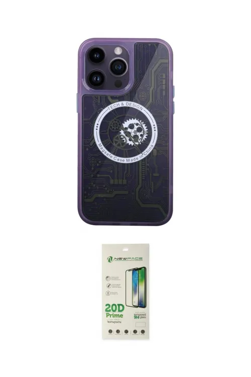 ieg™ iPhone 14 Pro Kılıf İz Form - Siyah 20D Premium Cam Ekran Koruyucu